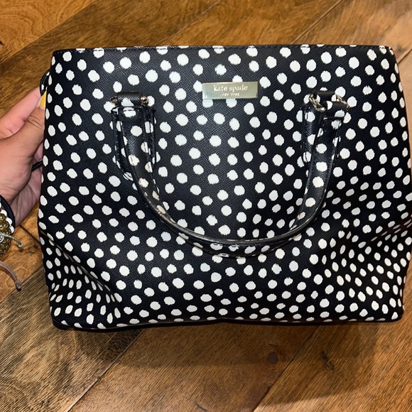 Kate Spade Black And White Polka Dot Purse